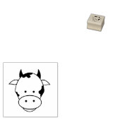 Kute Koe Face Wood Art Stempel (Gestempeld)