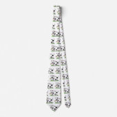 Kute koe in de illustratie van de groene cartoon stropdas (Voorkant)