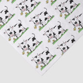 Kute koe in de illustratie van de groene cartoon tissuepapier (Detail)