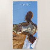 Kute Koe Persoonlijke handdoek (Voorkant)