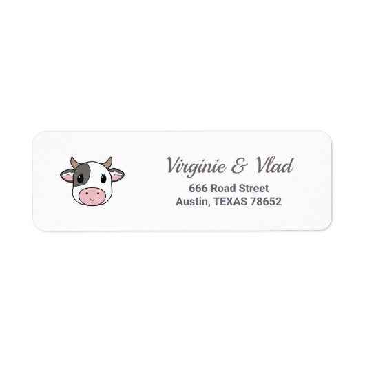 Kute Koe return address label (Voorkant)