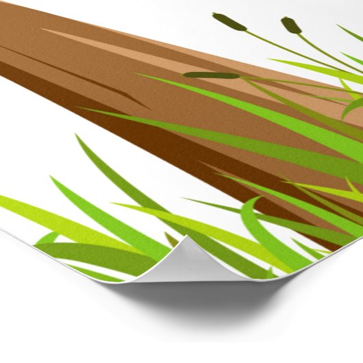 Kute Koe, rooster en kleurrijk Boerderij Poster (Hoek)