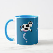 Kute koeien die over de maan springen mok (Links)