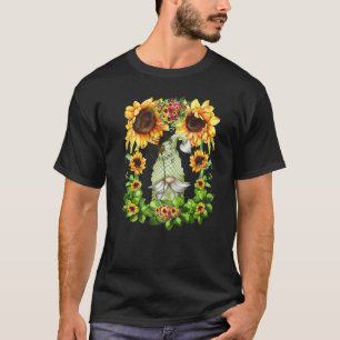 Kute koepel en zonnebloem voor vrouwen met een dea t-shirt