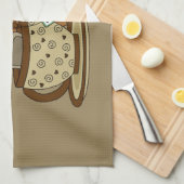 Kute koffie en Teddy Bear Kitchen Towel Theedoek (Quarter Fold)