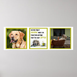 Kute-koffieverslaafde Labrador aangepast Poster