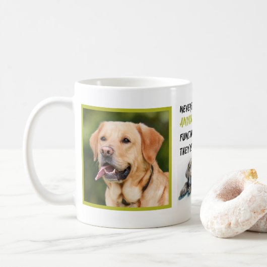 Kute-koffieverslaafde Labrador aangepaste Mok (Met donut)