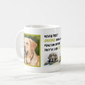 Kute-koffieverslaafde Labrador aangepaste Mok (Voorkant links)