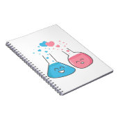 Kute kolven in liefde, chemie. notitieboek (Rechterzijde)