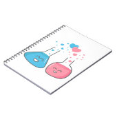 Kute kolven in liefde, chemie. notitieboek (Linkerzijde)
