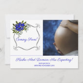 Kute komend binnenkort Baby Bump Photo Pregnering Aankondiging (Voorkant)