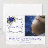 Kute komend binnenkort Baby Bump Photo Pregnering Aankondiging (Voorkant / Achterkant)