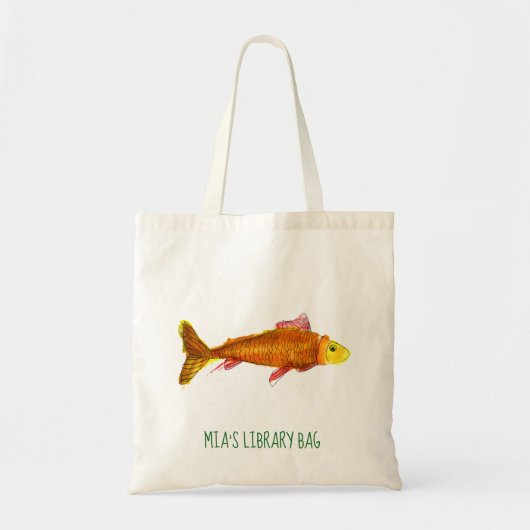 Kute komet goudvis kinder bibliotheek tote bag (Voorkant)