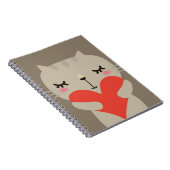 Kute konijn met liefde notitieboek (Rechterzijde)