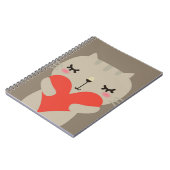 Kute konijn met liefde notitieboek (Linkerzijde)