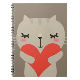 Kute konijn met liefde notitieboek