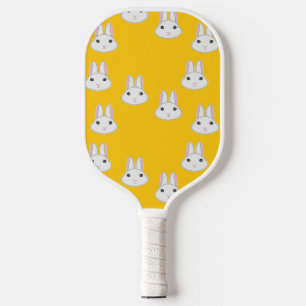 Kute konijntjes op sinaasappel pickleball paddle