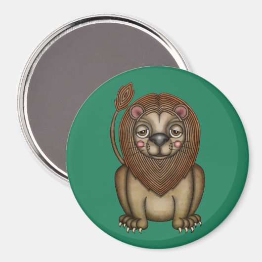 Kute koning van de Beasts-lei Magneet (Voorkant / Achterkant)