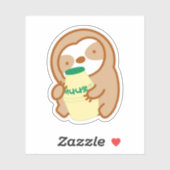 Kute Korean Banana Flavored Milk Sloth Sticker (Vel)