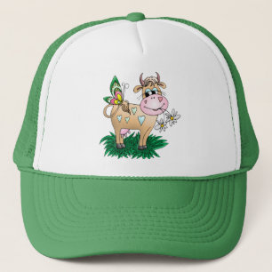 Kute kow en vlinder trucker pet