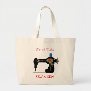 Kute kraaizaad en naai grote tote bag