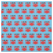 Kute krabben Kinder strand dieren Stof (Swatch)
