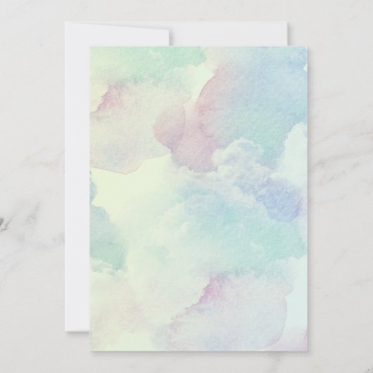 Kute krachtens de uitnodiging van de waterverf van (Achterkant)