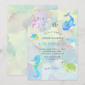 Kute krachtens de uitnodiging van de waterverf van (Voorkant / Achterkant)