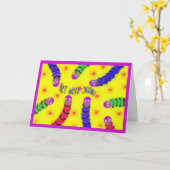 Kute krijg snel goed werk Fuzzy Kaart (Gele Bloem)