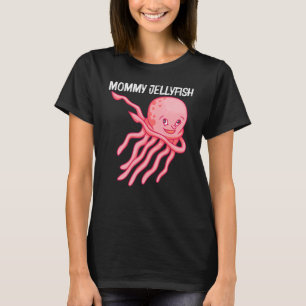 Kute kwallen voor vrouwen Mam Jellyfish Zee Animal T-shirt