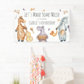 Kute laat de afgelopen dag wat lawaaierige Afrikaa Spandoek (Insitu)