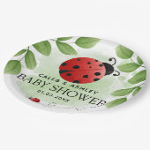 Kute Ladybug Baby shower Paper Borden Papieren Bordje (Gekanteld)