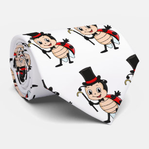 Kute ladybug met bovenste hoed en stropdas cartoon