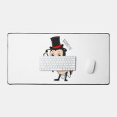 Kute ladybug met bovenste hoed en stropdas cartoon bureaumat (Keyboard & Muis)