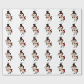 Kute ladybug met bovenste hoed en stropdas cartoon cadeaupapier (Vlak)