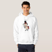 Kute ladybug met bovenste hoed en stropdas cartoon hoodie (Voorkant volledig)