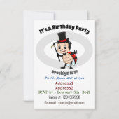 Kute ladybug met bovenste hoed en stropdas cartoon kaart (Voorkant)