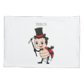Kute ladybug met bovenste hoed en stropdas cartoon kussensloop (Achterkant)