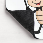 Kute ladybug met bovenste hoed en stropdas cartoon muismat (Hoek)