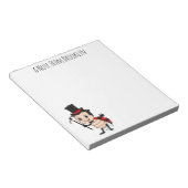 Kute ladybug met bovenste hoed en stropdas cartoon notitieblok (Schuin)