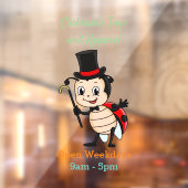 Kute ladybug met bovenste hoed en stropdas cartoon raamsticker (Vel 2)