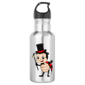 Kute ladybug met bovenste hoed en stropdas cartoon waterfles (Voorkant)