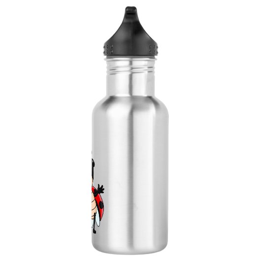 Kute ladybug met bovenste hoed en stropdas cartoon waterfles  (Rechts)