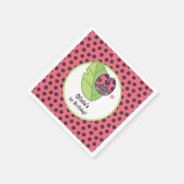 Kute Ladybug op Leaf Girls Birthday Party Supply Servet (Hoek)