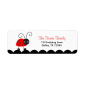 Kute Ladybug Return Address Labels (Voorkant)