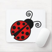 Kute Ladybug - Rood en zwart Muismat (Met muis)
