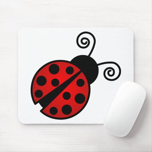 Kute Ladybug - Rood en zwart Muismat (Met muis)