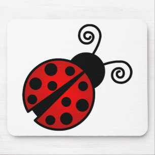 Kute Ladybug - Rood en zwart Muismat