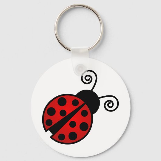 Kute Ladybug - Rood en zwart Sleutelhanger (Voorkant)