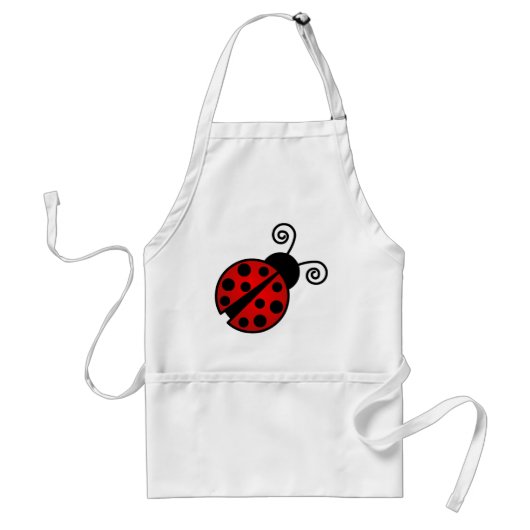 Kute Ladybug - Rood en zwart Standaard Schort (Voorkant)